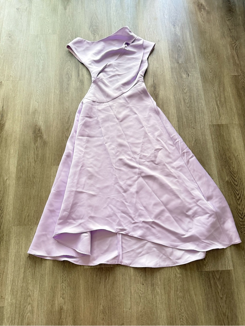 elliatt marissa purple one shoulder asymmetrical hem maxi gown dress size Large - Picture 8 of 14